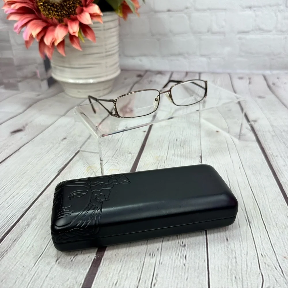 vtg versace Stylish Eyeglasses frames with Case designer